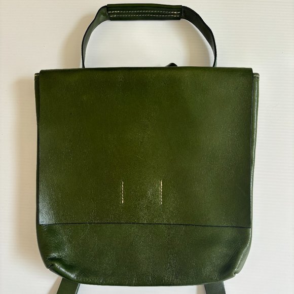Green Leather Backpack/Satchel main image 10